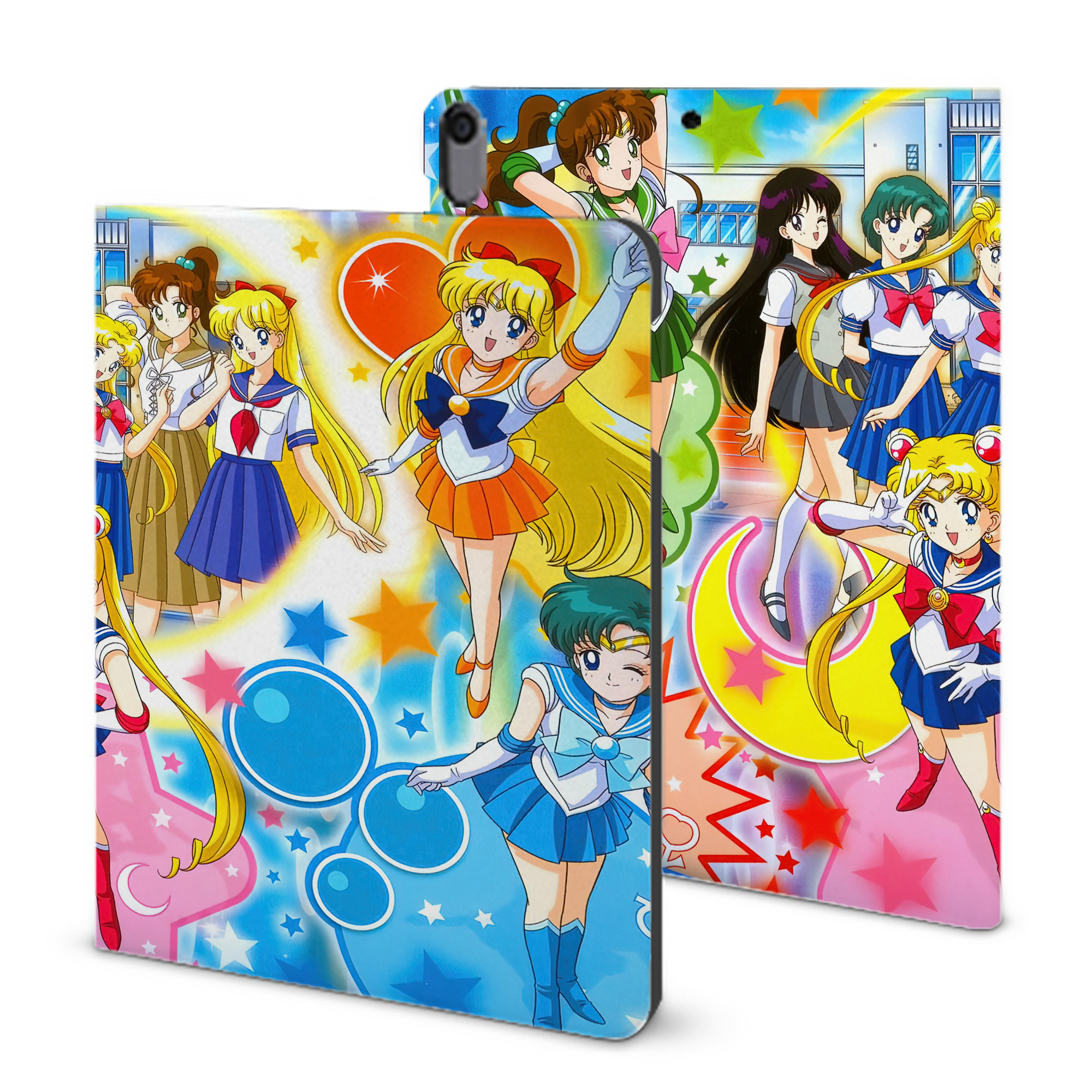 （画像用） 美少女戦士セーラームーン Sailor Moon IPad ケース ブック型 PUレザー TPU 耐衝撃 軽量 薄型 ペン収納なし 全面保護 IPad 各モデル対応